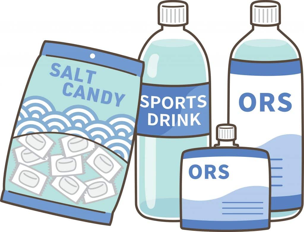 Illustration Of Food And Drink For Heat Stroke Measures